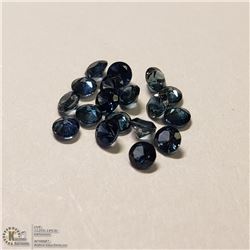374) GENUINE BLUE SAPPHIRES, DIAMOND CUT, 2-2.5MM