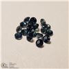 Image 1 : 374) GENUINE BLUE SAPPHIRES, DIAMOND CUT, 2-2.5MM