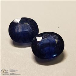 364) 2 ENHANCED BLUE SAPPHIRES, OVALS, APPROX