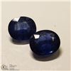 Image 1 : 364) 2 ENHANCED BLUE SAPPHIRES, OVALS, APPROX