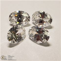 367) 4 CUBIC ZIRCONIA, OVALS, APPROX 5 CTS