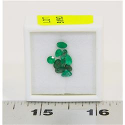 366) GENUINE EMERALDS, OVALS, APPROX 2 CTS