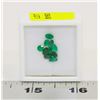 Image 1 : 366) GENUINE EMERALDS, OVALS, APPROX 2 CTS