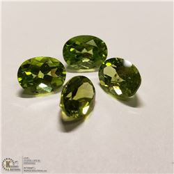 362) 4 PERIDOTS, 8X6MM OVALS, APPROX 5.4 CTS