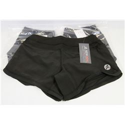 THREE NEW WOMENS WORK OUT SHORTS SIZE LARGE