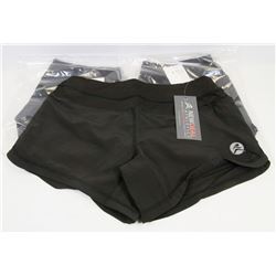THREE NEW WOMENS WORK OUT SHORTS SIZE LARGE