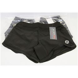 THREE NEW WOMENS WORK OUT SHORTS SIZE LARGE
