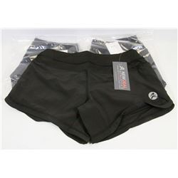 THREE NEW WOMENS WORK OUT SHORTS SIZE LARGE