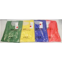 FOUR NEW WOMENS ATHLETIC TOPS SIZE XL