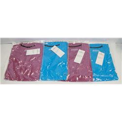 FOUR WOMENS ATHLETIC SHIRTS SIZE LARGE
