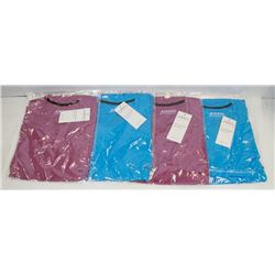 FOUR WOMENS ATHLETIC SHIRTS SIZE LARGE