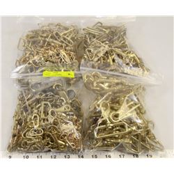 LOT OF 4 BAGS OF NEW TURNBUCKLES GOLD COLOR
