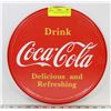 Image 1 : COCA-COLA ROUND METAL SIGN 12"