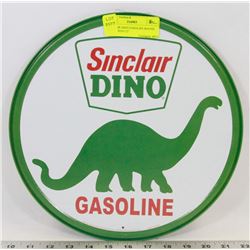 SINCLAIR DINO GASOLINE ROUND METAL SIGN 12"