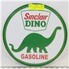 Image 1 : SINCLAIR DINO GASOLINE ROUND METAL SIGN 12"