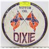 Image 1 : DIXIE MOTOR OIL ROUND METAL SIGN 12"