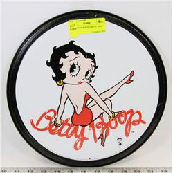BETTY BOOP ROUND METAL SIGN 12"