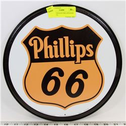 REPLICA  VINTAGE PHILLIPS ROUND METAL SIGN,