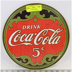 REPLICA VINTAGE 5 CENT COCA-COLA  ROUND METAL
