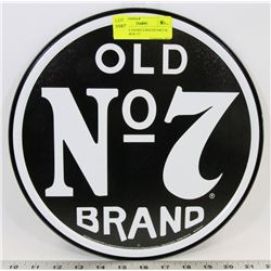 NO 7 JACK DANIELS ROUND METAL SIGN APPROX 12"