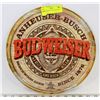 Image 1 : BUDWEISER ROUND METAL SIGN APPROX 12"