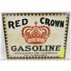 Image 1 : RED CROWN GASOLINE METAL SIGN.