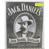 Image 1 : JACK DANIELS METAL BLACK & WHITE SIGN.