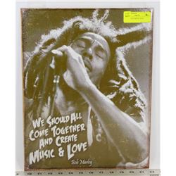 BOB MARLEY METAL SIGN.