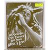 Image 1 : BOB MARLEY METAL SIGN.