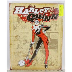 HARLEY QUINN COMIC METAL SIGN.