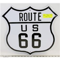 ROUTE 66 METAL REPLICA HIGHWAY SIGN.