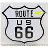 Image 1 : ROUTE 66 METAL REPLICA HIGHWAY SIGN.
