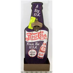 NEW REPLICA VINTAGE PEPSI COLA  WOOD AND METAL