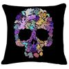 Image 1 : NEW SOFT TOUCH PURPLE SUGAR SKULL PILLOW