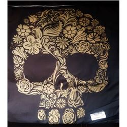 NEW SOFT TOUCH GOLDEN SKULL PILLOW COVER