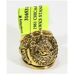 REPLICA 1961 CHICAGO BLACKHAWKS STANLEY CUP RING