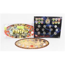 LOT OF 3 1999 CANADIAN QUARTER SETS-INCOMPLETE.