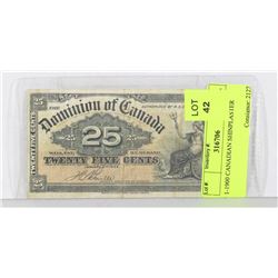 1900 CANADIAN SHINPLASTER