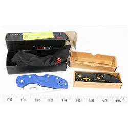 2 NEW KNIVES INCL. ELK RIDGE AND GANZO FIREBIRD