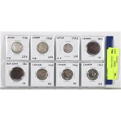 EIGHT CANADA COINS INCL