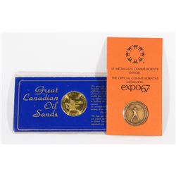 TWO CANADA HISTORIC COLLECTOR MEDALLIONS.