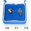 Image 1 : 8 KT GOLD STEIN PENDANT & .925 MENORAH