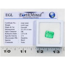#48-NATURAL EMERALD GEMSTONE  6.40CT