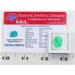 #45-NATURAL EMERALD GEMSTONE  10.22CT