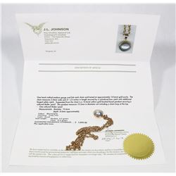 14KARAT HANDCRAFTED MEDIUM GAUGE OVAL LINK NECK