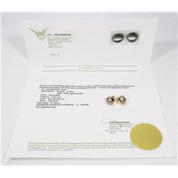 14K YELLOW GOLD AND PEARL  BACKED BEZEL STYLE