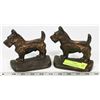 Image 1 : PAIR OF ANTIQUE CAST IRON SCOTTY DOG BOOK ENDS