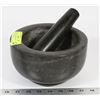 Image 1 : LARGE 8” DIAMETER STONE MORTAR AND PESTLE