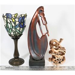 BOX W/LARGE STAINED GLASS STYLE CHALICE,