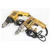 Image 1 : LOT OF 2 DEWALT CORDED DRILLS